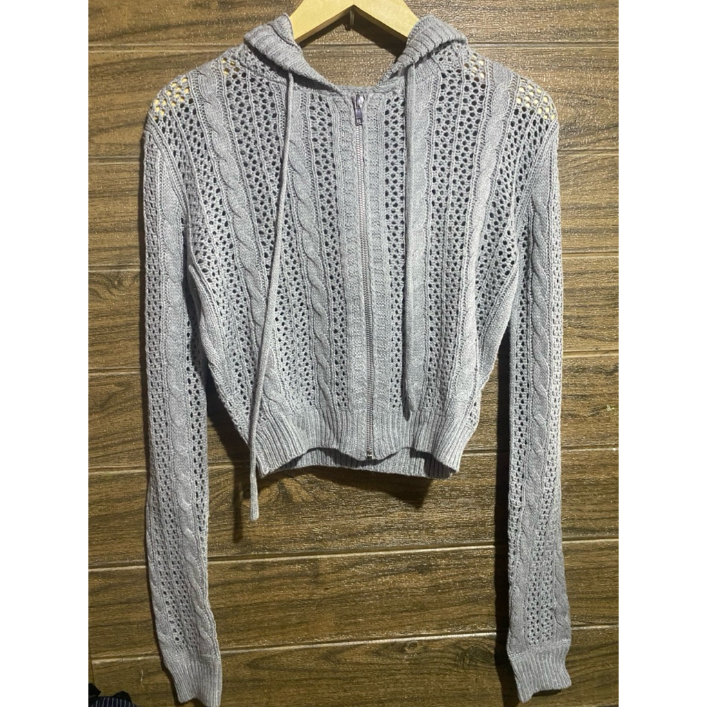 Pl hoodie zipper rajut