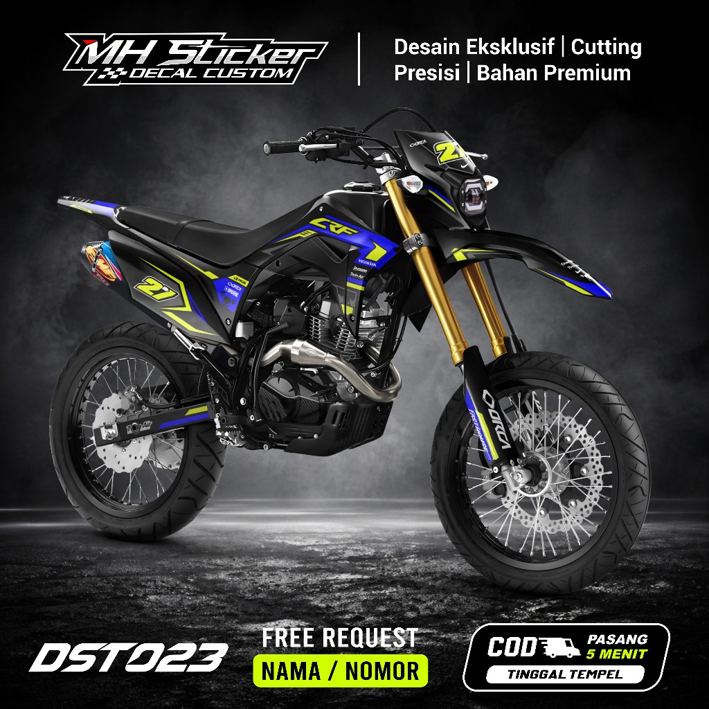 Decal Crf Custom Fullbody Request Nama Nomor Sponsor - Stiker Decal Crf 150l