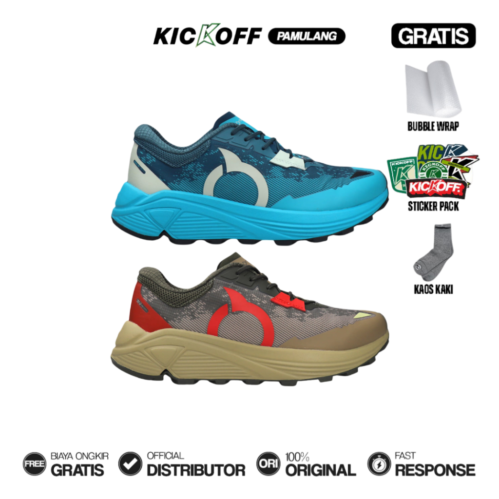 SEPATU TRAIL RUN ORTUSEIGHT / SEPATU LARI TRAIL ORTUSEIGHT RINJANI FREE KAOS KAKI