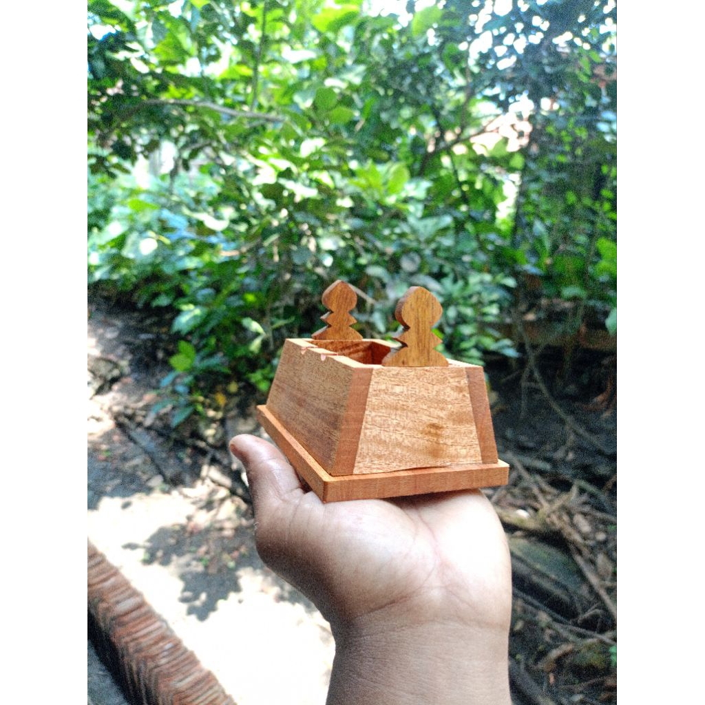 asbak kayu unik model kuburan
