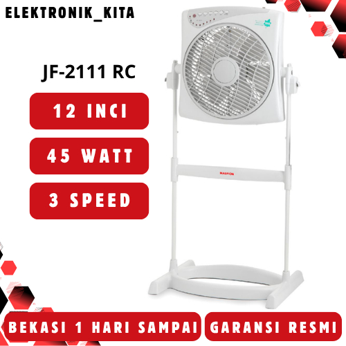 MASPION KIPAS ANGIN BERDIRI BOX 12 INCI STAND FAN JF-2111RC JF2111RC JF 2111 RC BOX FAN MURAH GARANS