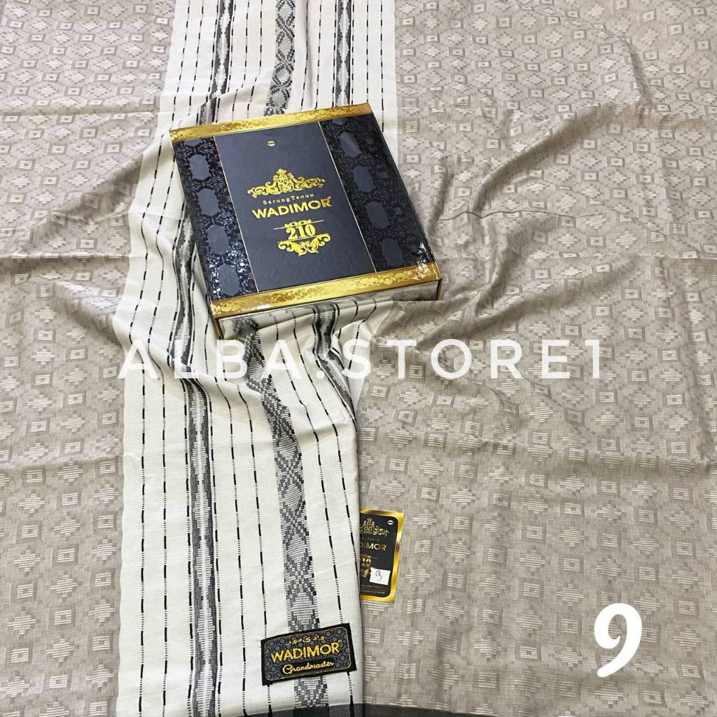 Sarung WADIMOR Dobi Putih Songket Timbul Wadimor PANORAMA  Wadimor 210 dobi/ Sarung Wadimor Grosir/A