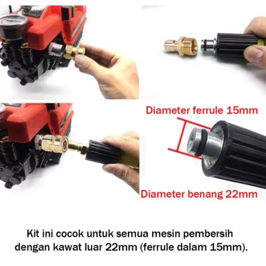Adaptor quick release M22 konektor connector quick release quik rilis
