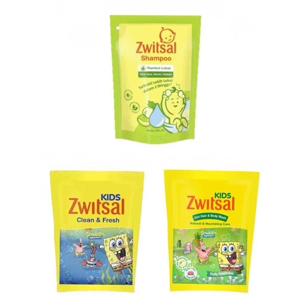 zwitsal shampoo / zwitsal kids 2in1 / zwitsal kids buble bath kemasan Refill 250ml