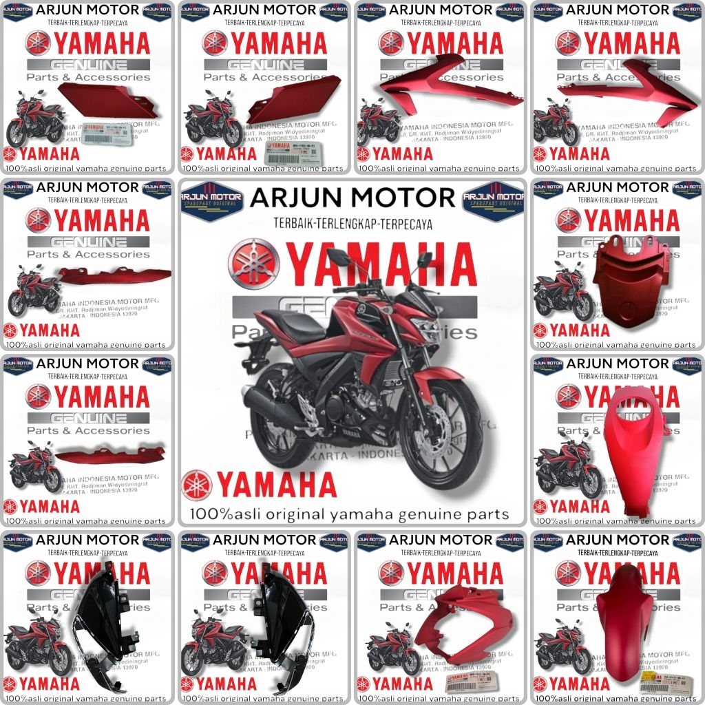 cover body bodi halus variasi vixion R merah doff original yamaha 100%