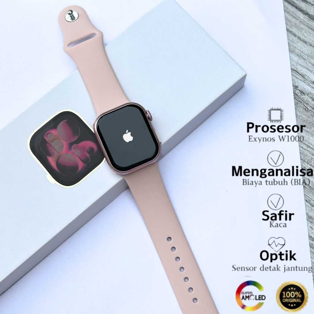 ORI 100% Apple Watch Series 11 42mm 46mm Jam tangan pintar multifungsi Model pria dan wanita I Monit