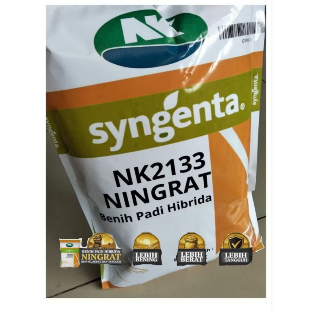 Bibit Benih Padi Hibrida Ningrat NK2133 Berkualitas Super Kemasan 1Kg