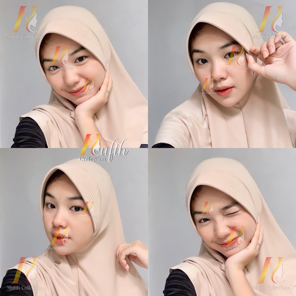 Bergo Hamidah Sport Instan Jersey Premium Ukuran M