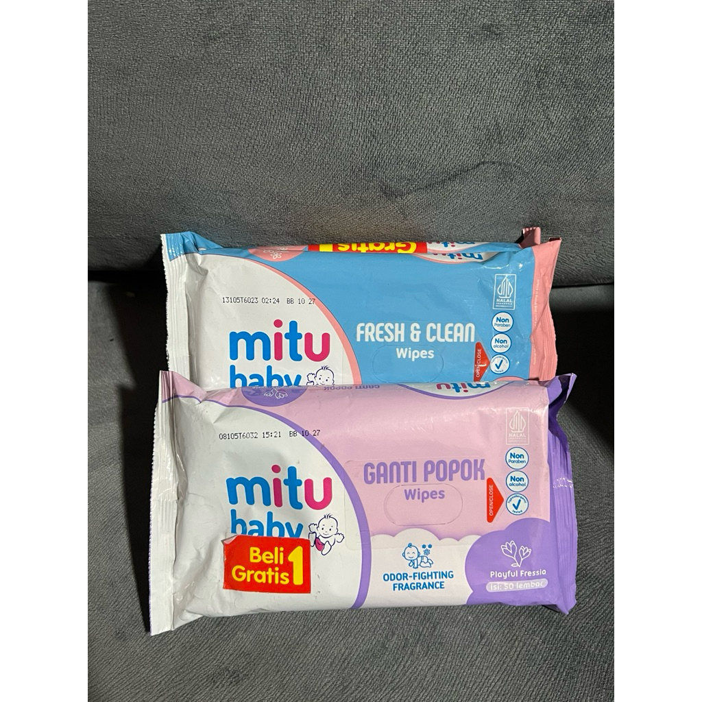 Mitu Baby Ganti Popok Wipes/Fresh & Clean