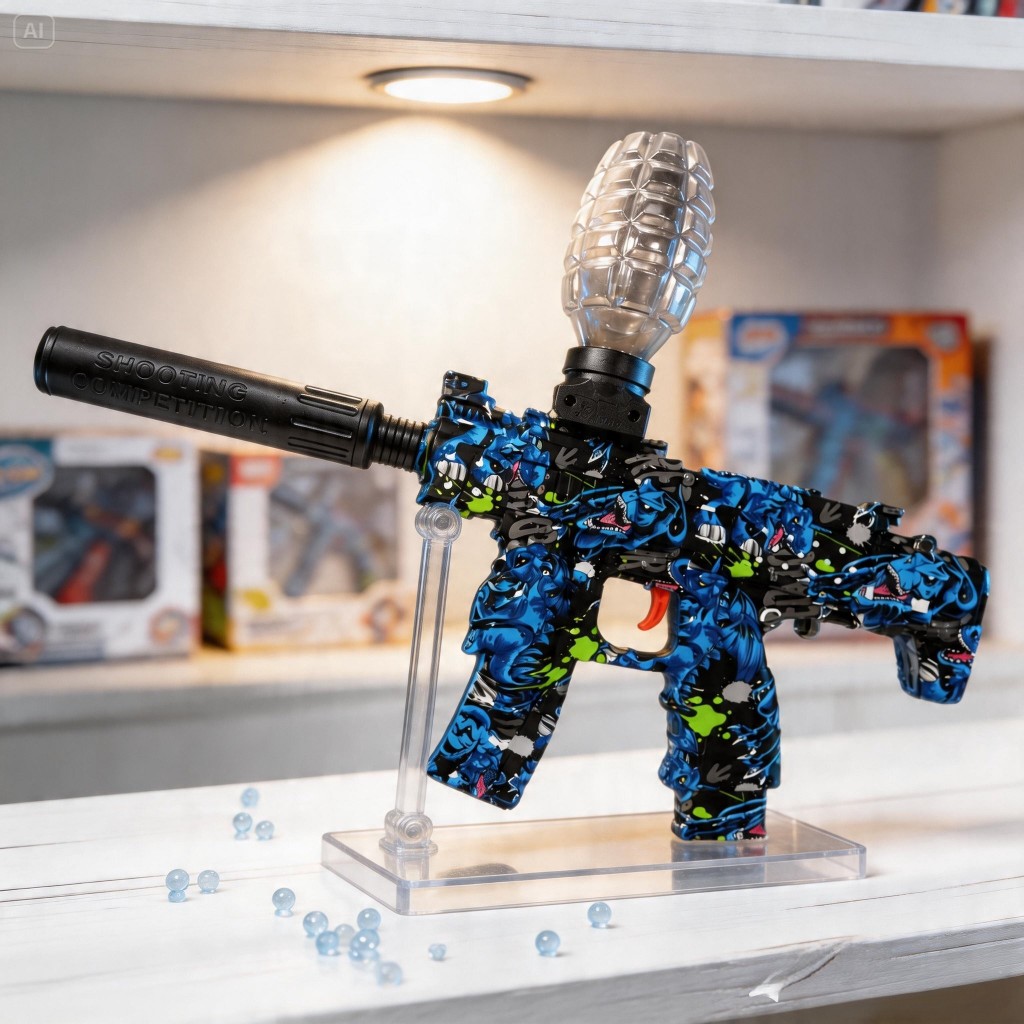 Mainan Tembakan Gel Gun Water Bubble Aman untuk Anak-Mainan Edukasi Anak Tembakan MP7 Water Gel Gun 