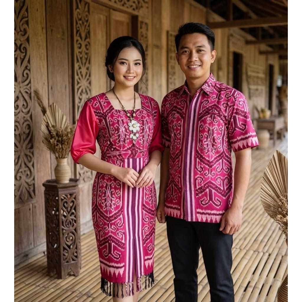 Baju tenun Kalimantan Baju dayak Pua Kumbu set couple pria wanita
