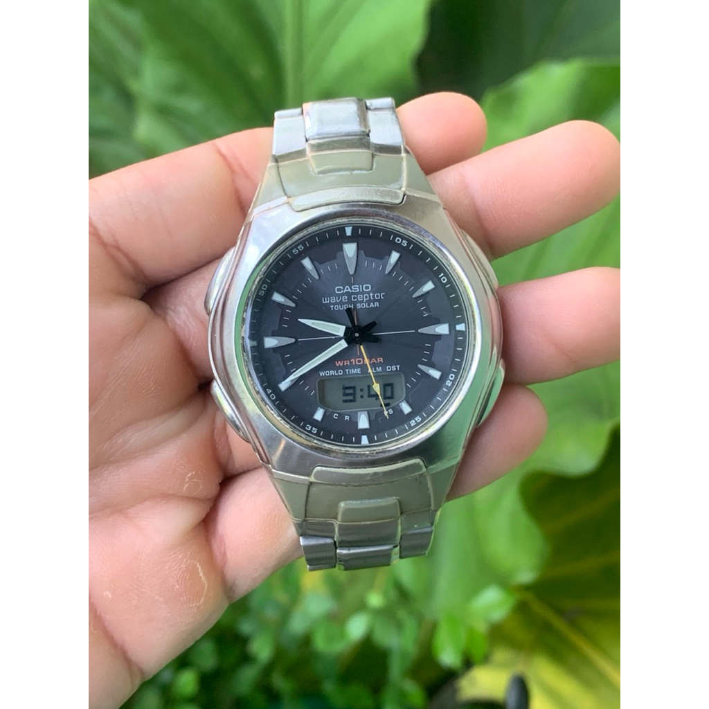 Jam Tangan Casio WVA 430J Wave Ceptor Second Rantai
