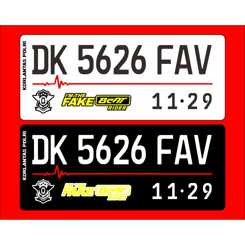 Plat Nomor Motor Timbul Akrilik Motor Baut Tanam /  Motor Variasi Murah Original /  Plat nomor motor