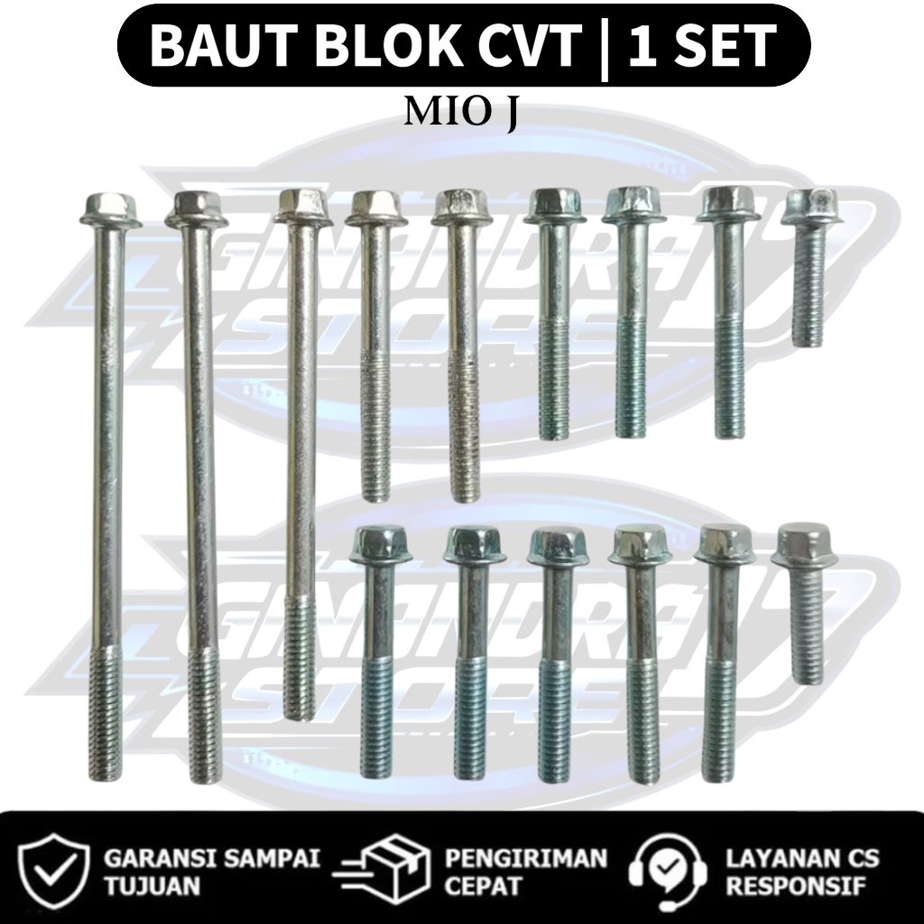 Baut Blok CVT 1 SET Yamaha Mio J / Baut CVT 1SET Motor Mio j