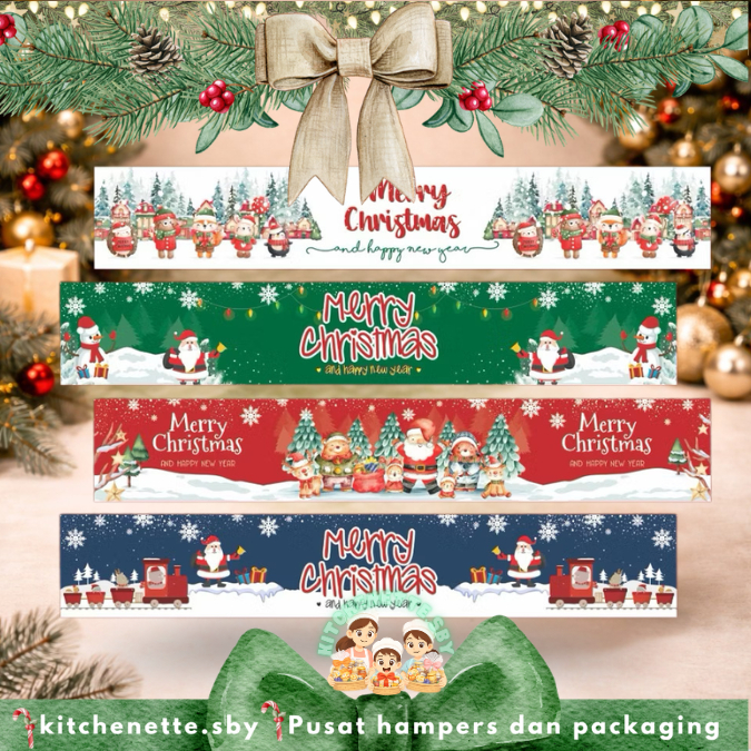 Christmas Paper Belt Hampers Natal Paper Belt Natal (Per 5 Pcs) KS