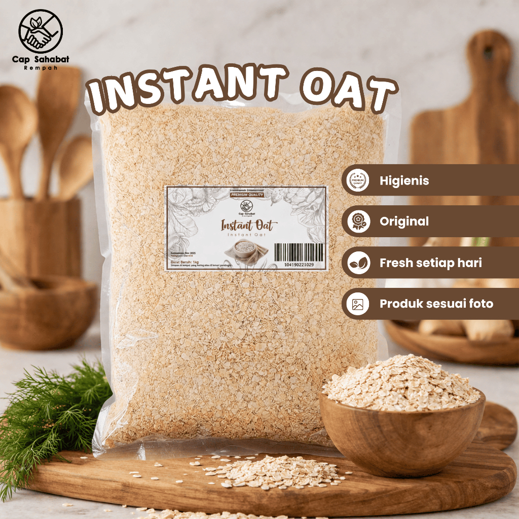 Instant Oats / Quick Rolled Oat / Gandum Utuh / JSR 100% PREMIUM QUALITY