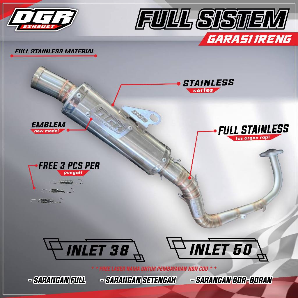 KNALPOT GARASI IRENG STYLE DGR EXHAUST TERBARU