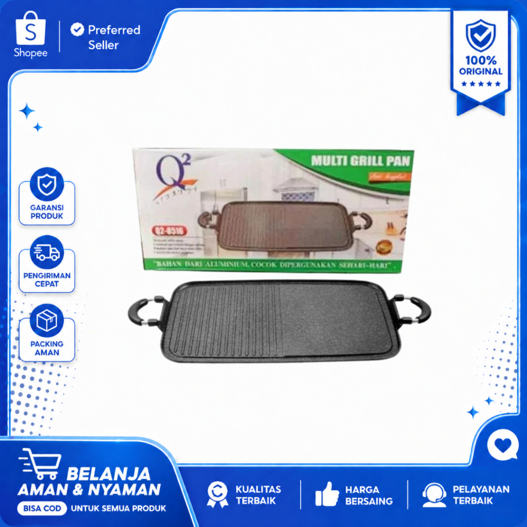 Multi Grill Pan Q2 8516 / Wajan Panggangan Q2 8516
