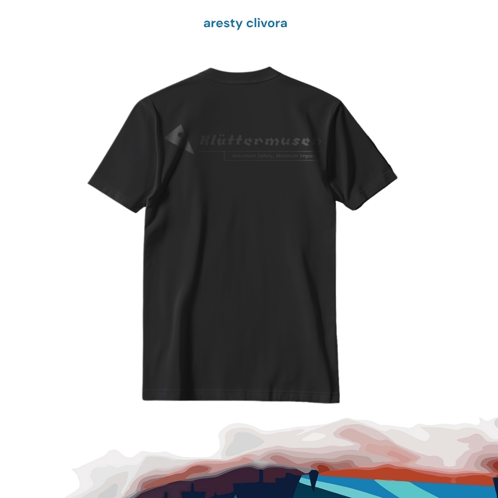 Klattermusen Logo Black To Black Tshirt | Tshirt Outdoor | Kaos Outdoor | Kaos Gunung | Kaos klatter