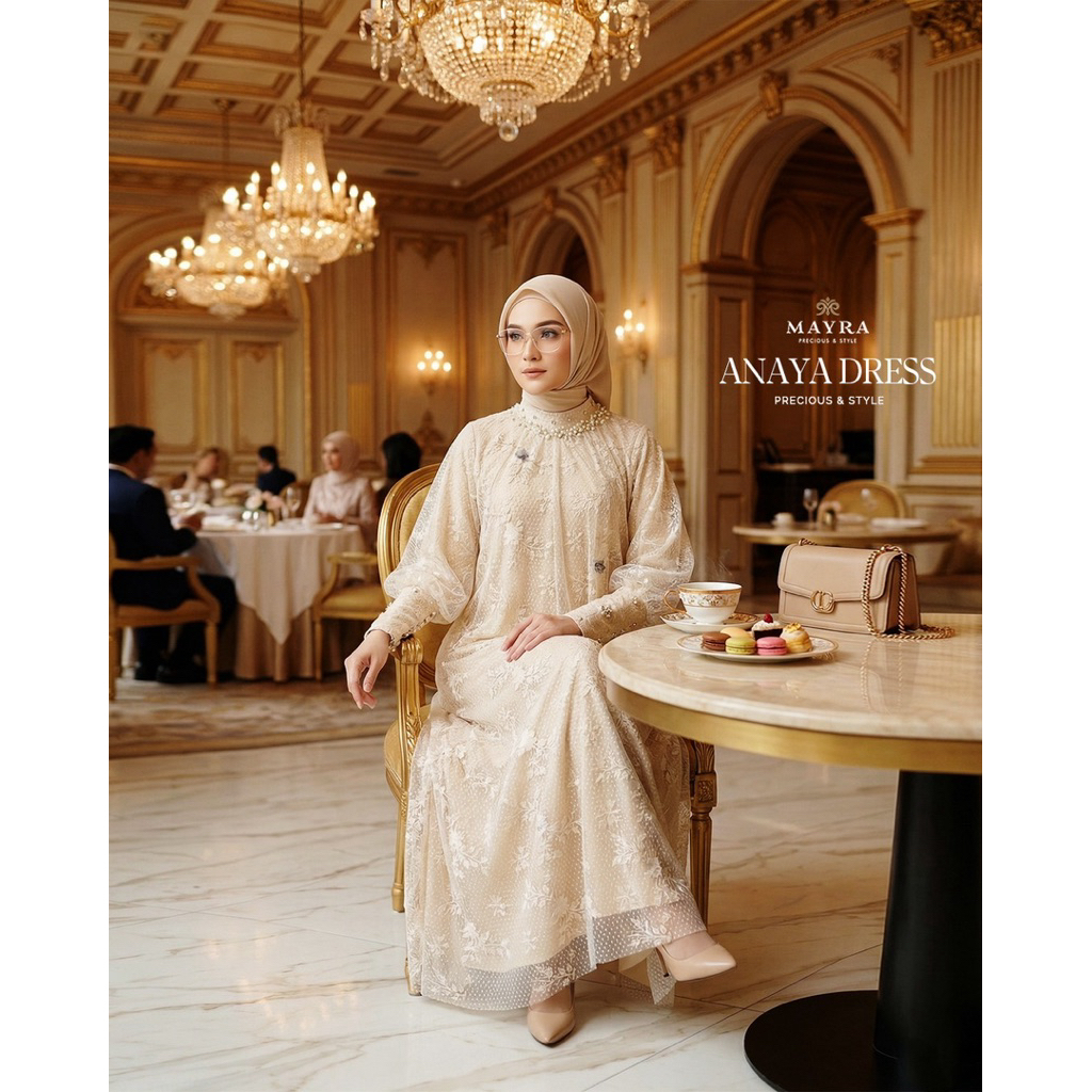 Dress Brukat Anaya Basic Ori by Mayra Indonesia