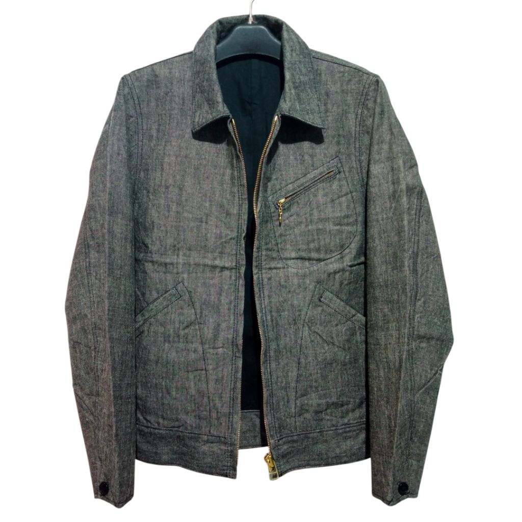 KLAUSE Vintage Denim Canvas Casual Work Jacket Made Made In JAPAN