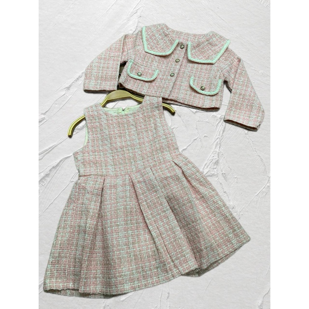 Dress Rompi Korean Style Pink