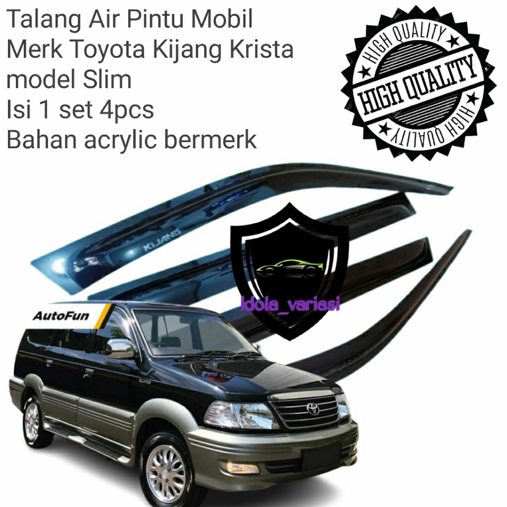 Talang Air Pintu Mobil Toyota Kijang Krista Premium Quality