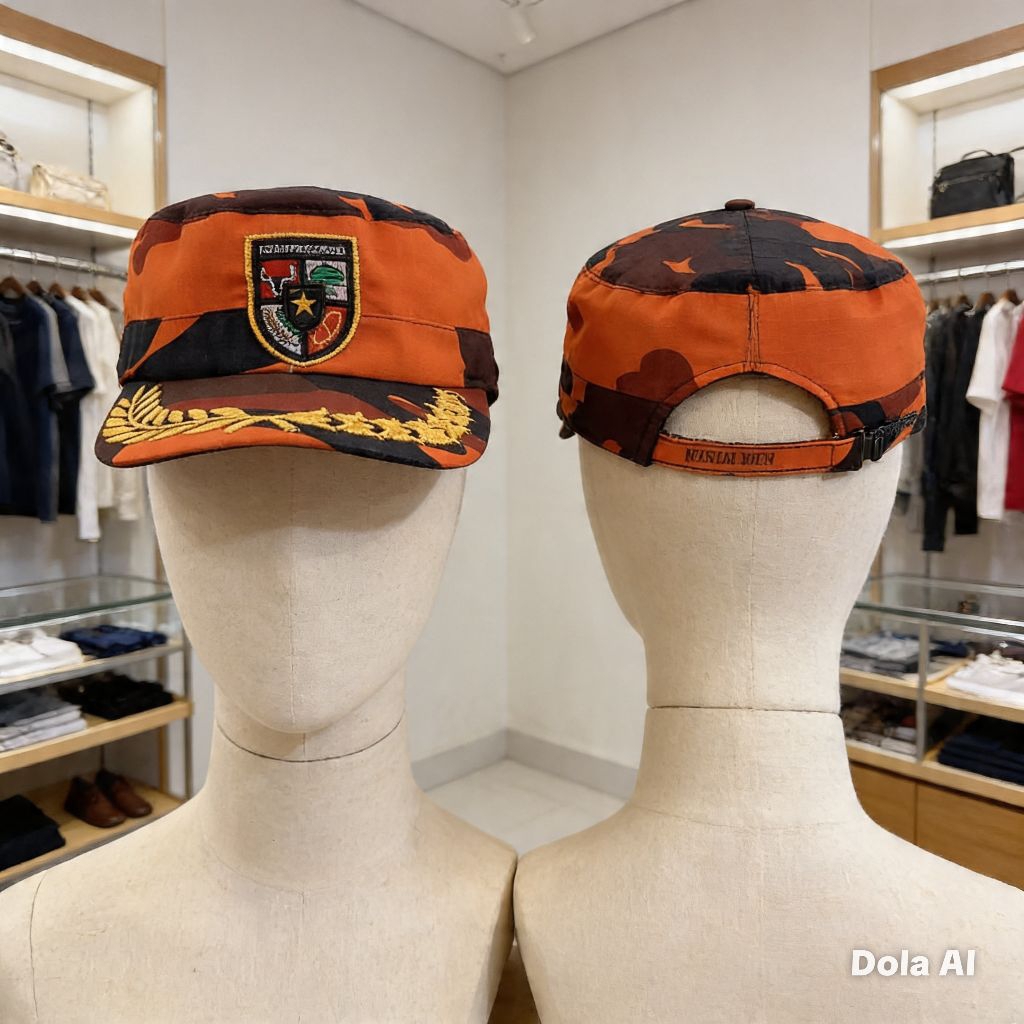 topi loreng Pemuda Pancasila koti bordir timbul