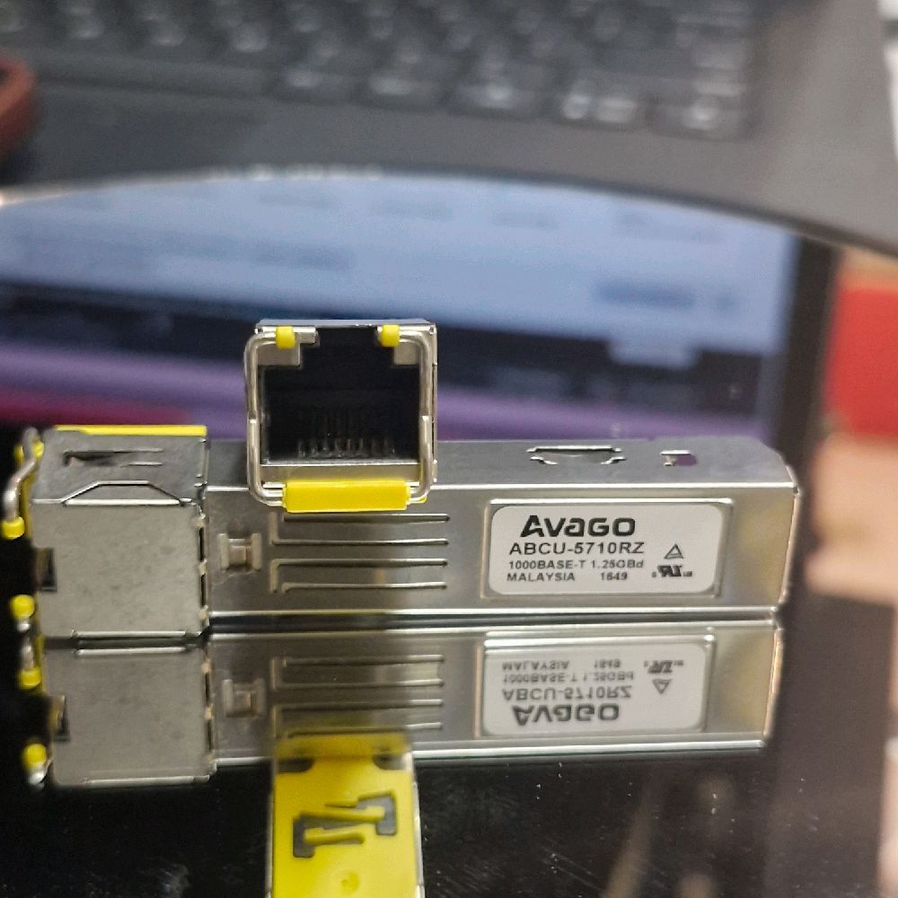 AVAGO SFP LAN RJ45 Ethernet 1.25G 1000BASE-T Converter Kompatibel dengan Cisco Huawei Ericsson NSN R