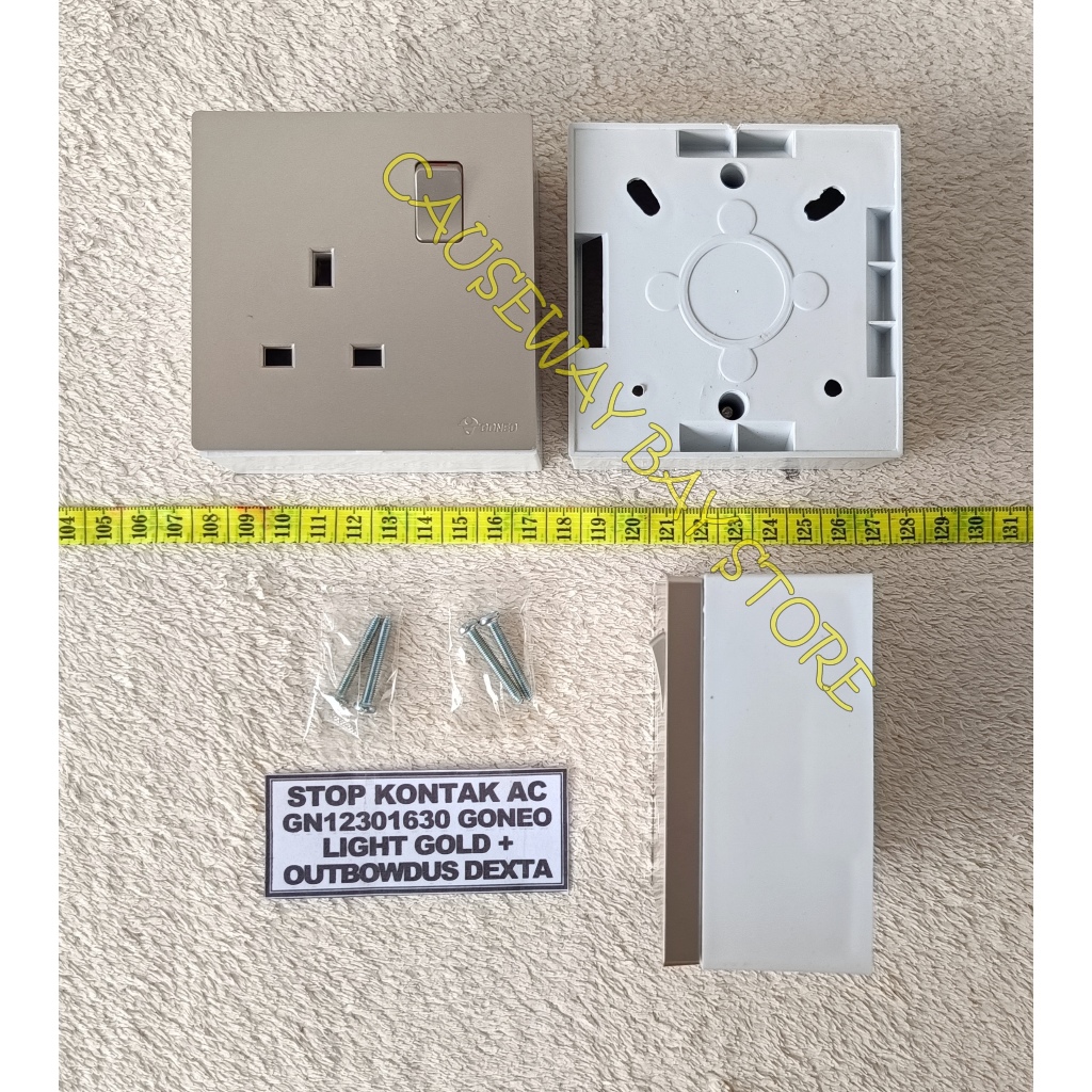 SAKLAR,STOP KONTAK LIGHT GOLD GONEO + OUTBOWDUS DEXTA