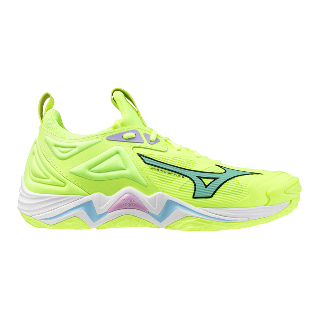 MIZUNO Wave Momentum 3 Mizuno Neo Lime Black Splish Splash - Sepatu Voli Volley Original