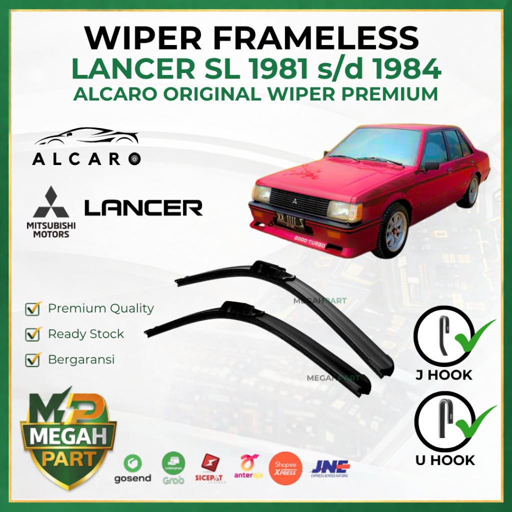 Wiper Frameless LANCER SL 1981 s/d 1984 Original Alcaro - Sapu Kaca LANCER SL - Wiper LANCER SL Fram
