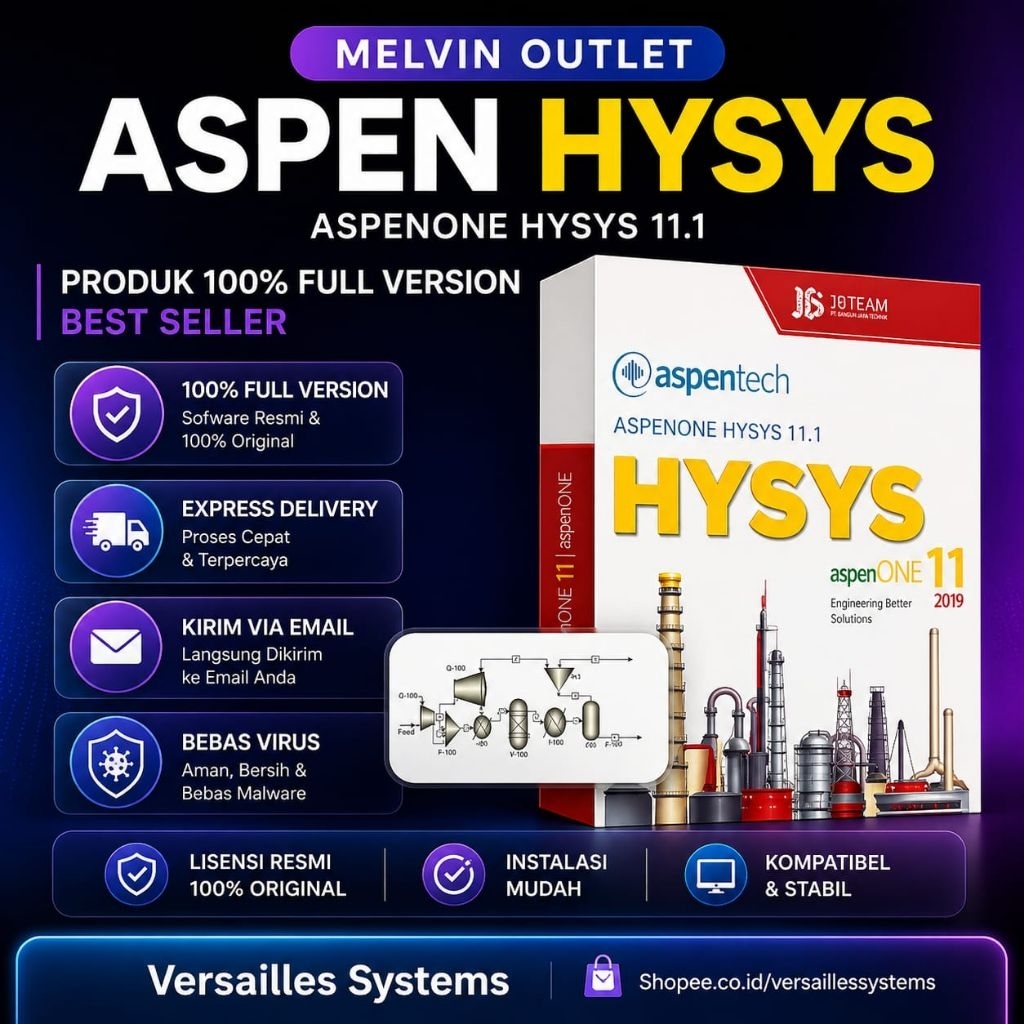 ASPEN ONE HYSYS 11 Windows Full Version Lifetime Software Simulator Matematis Industri Kimia