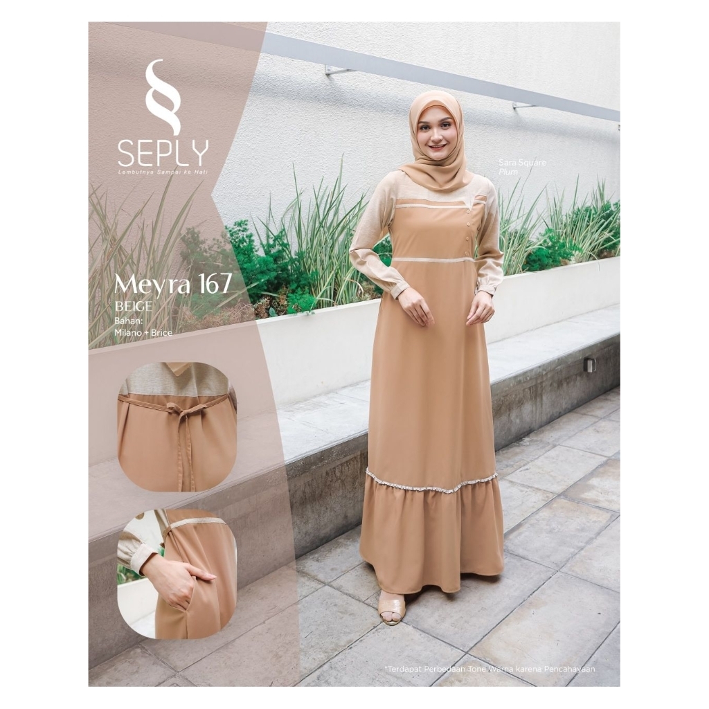 GAMIS DEWASA MEYRA 167 BEIGE 6XL