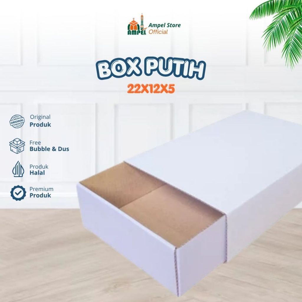 Slide Box 22x15x5 cm Kardus Kemasan Paking Box Slide Karton Box Hijab GiftBox Hampers
