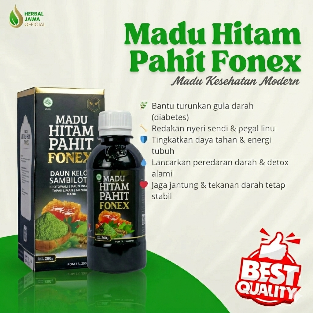 Fonex madu pahit untuk pegal linu magh asam urat diabetes kholestrol