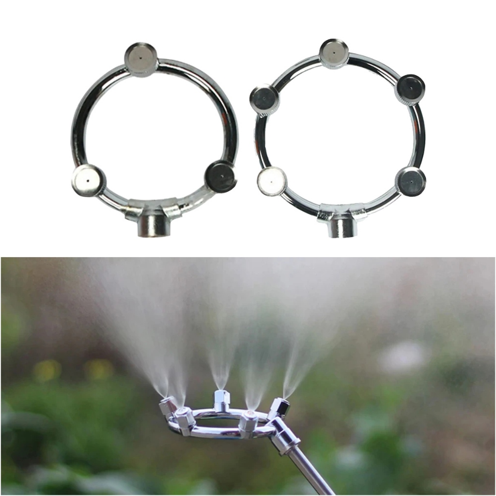 [3/5lubang] Kepala Nozzle Sprayer Kabut Round Nozle Sprayer bulat cabang sprayer Untuk Irigasi Taman