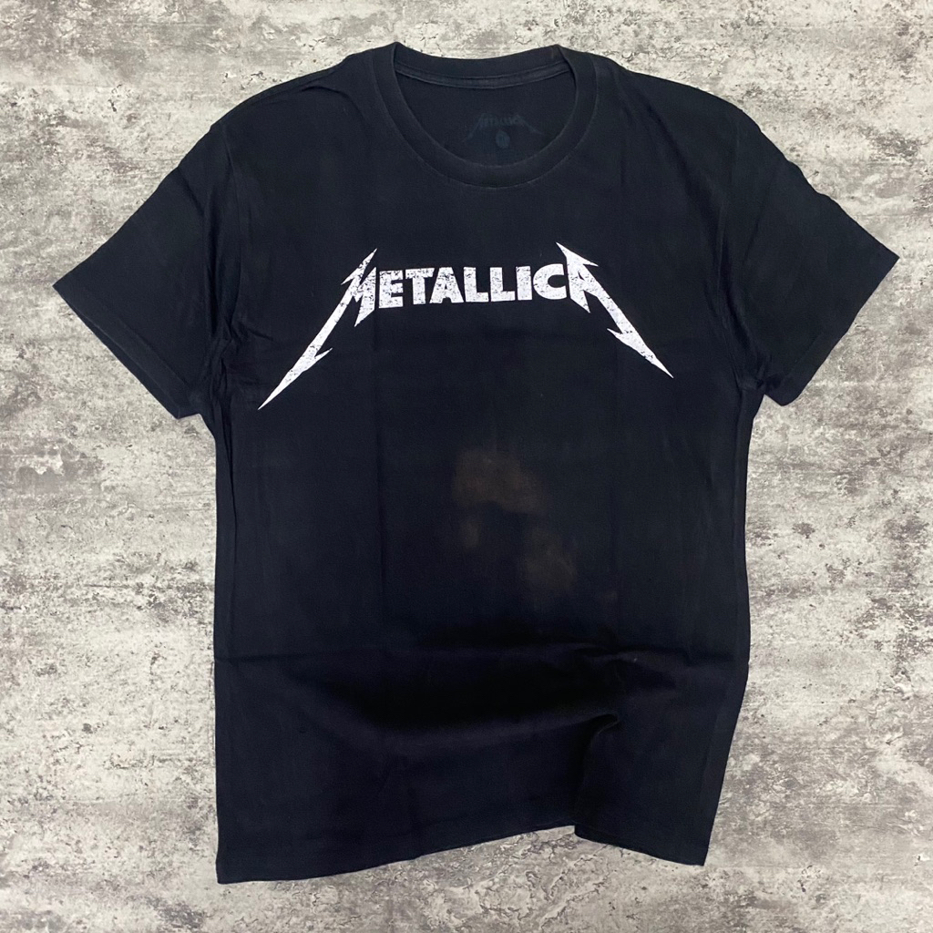 Kaos Band Metallica Official Merchandise ‘Logo classic white’