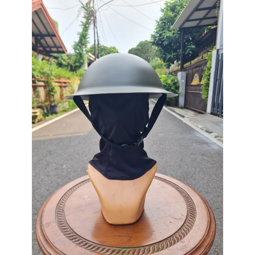 Helm Tentara Inggris MKII Brodie Helmet WW2 Bahan PLASTIK SAFETY