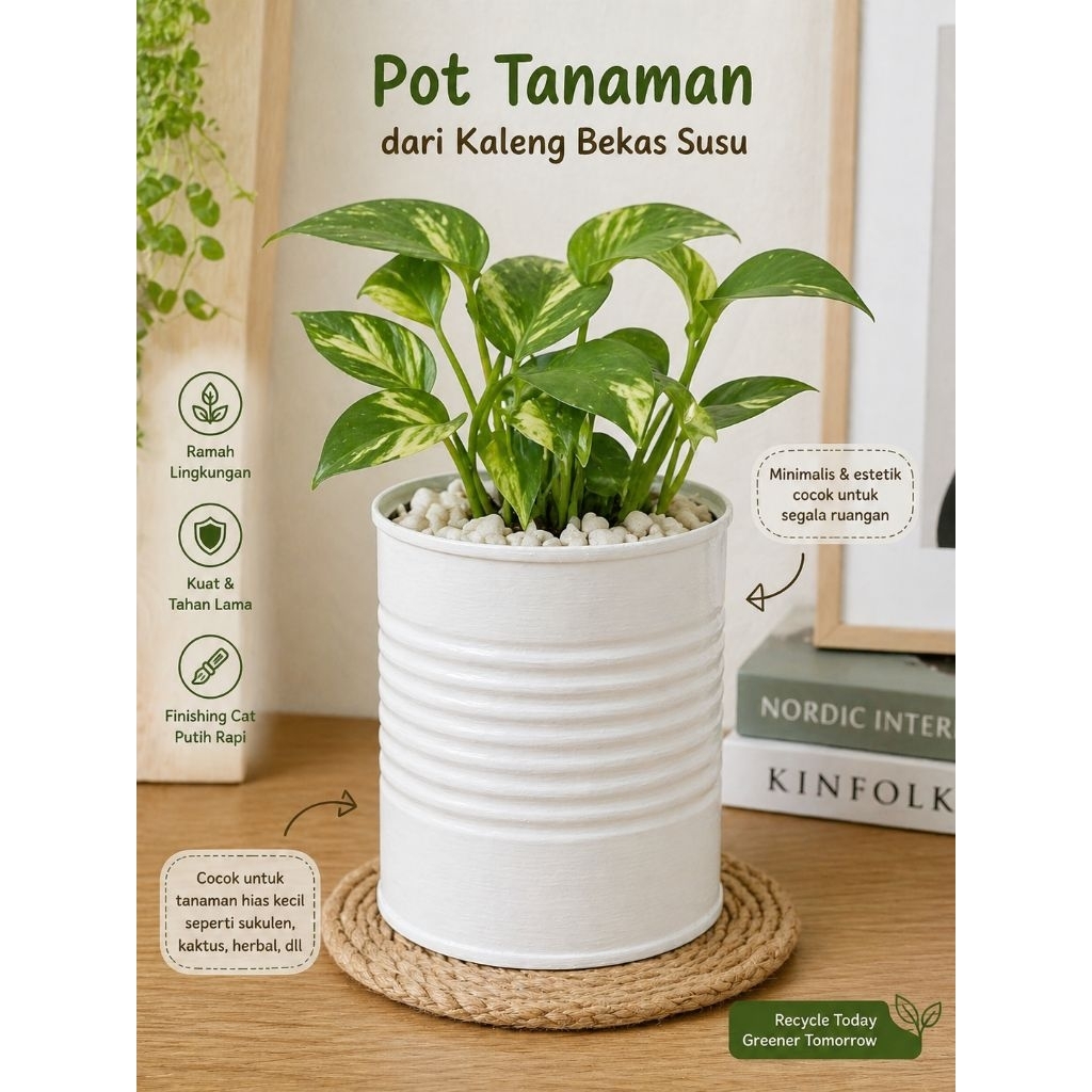 pot tanaman dari kaleng bekas