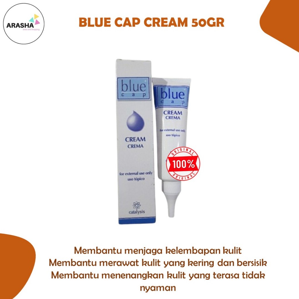 Blue Cap Cream 50gr Untuk Kulit Kering Original