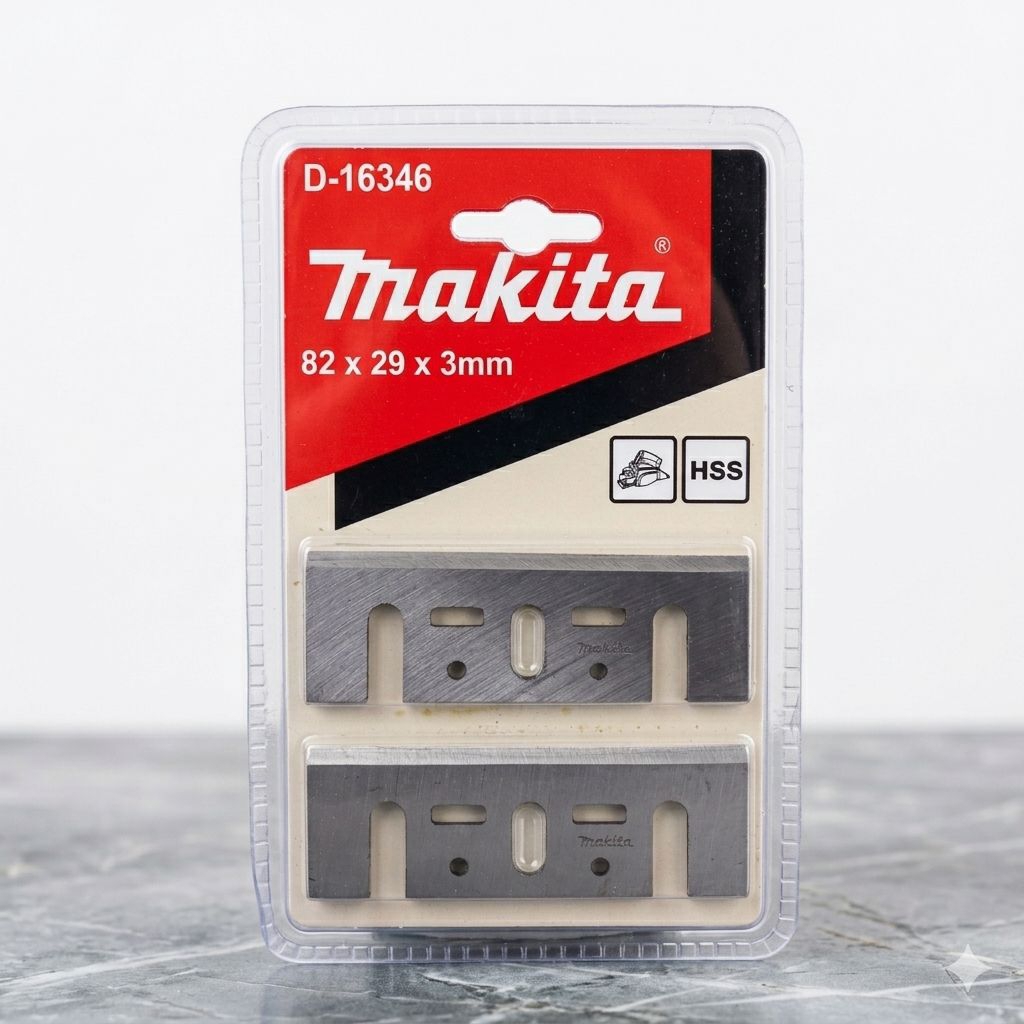 Makita D-16346 Pisau Ketam Serut Planer Blade 82mm HSS Asli Original Mata Pasah Kayu Manual Kuat