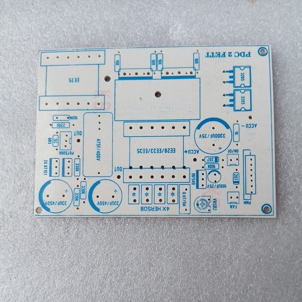 PCB PDC 2 MOSFET MINI/JUMBO tanpa flip flop berbahan fiber