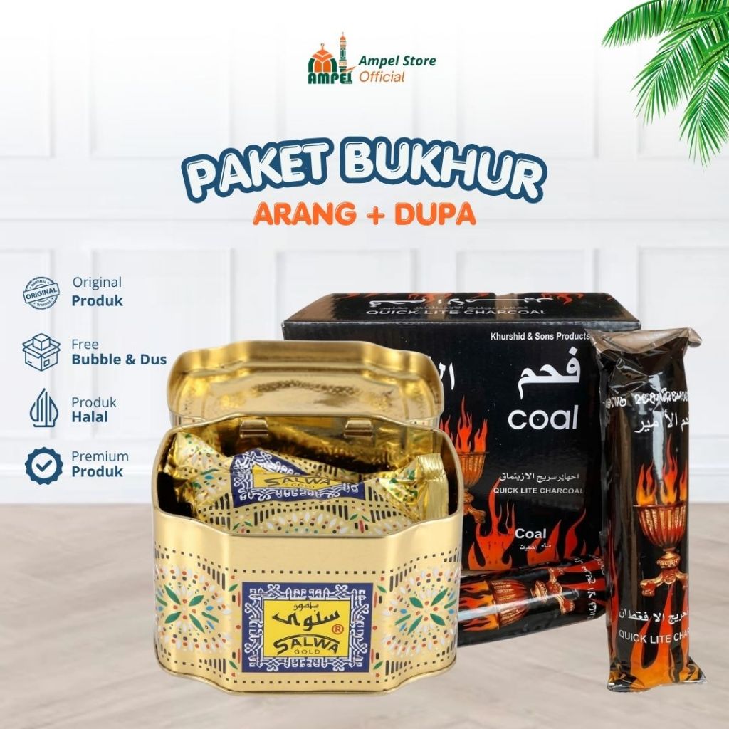 Arang Magic Al Amir + Salwa Oud Mudah Menyala, Tidak Berbau, Desain Donat