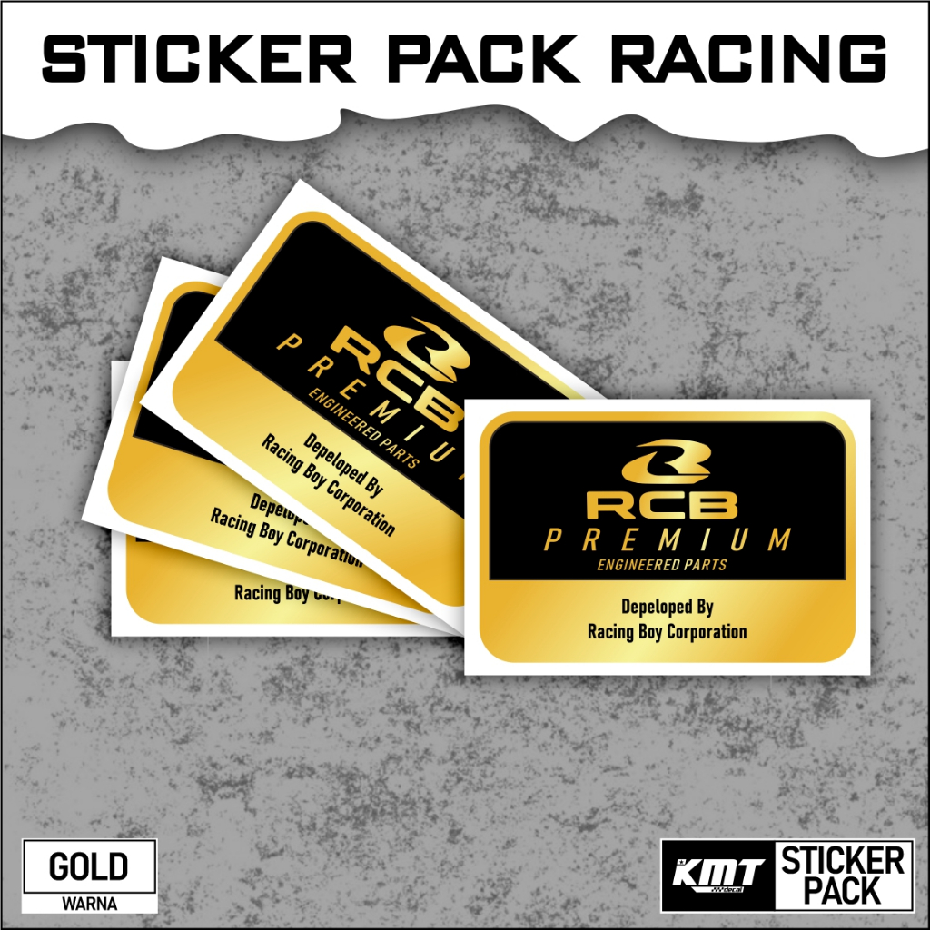 STICKER SHOCK BELAKANG RCB PREMIUM BLACK GOLD / SHOCK