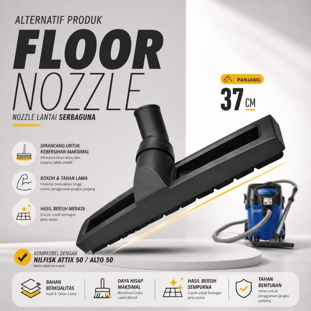 Floor nozzle vacuum kompatibel dengan Nilfisk / sikat vacuum nilfisk
