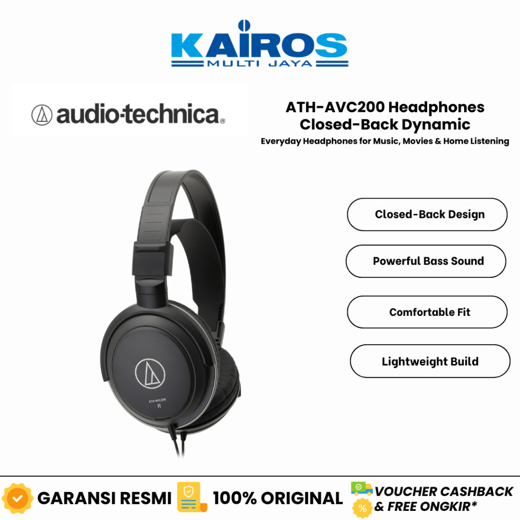 Audio-technica ATH-AVC200 Closed-back dynamic headphones
