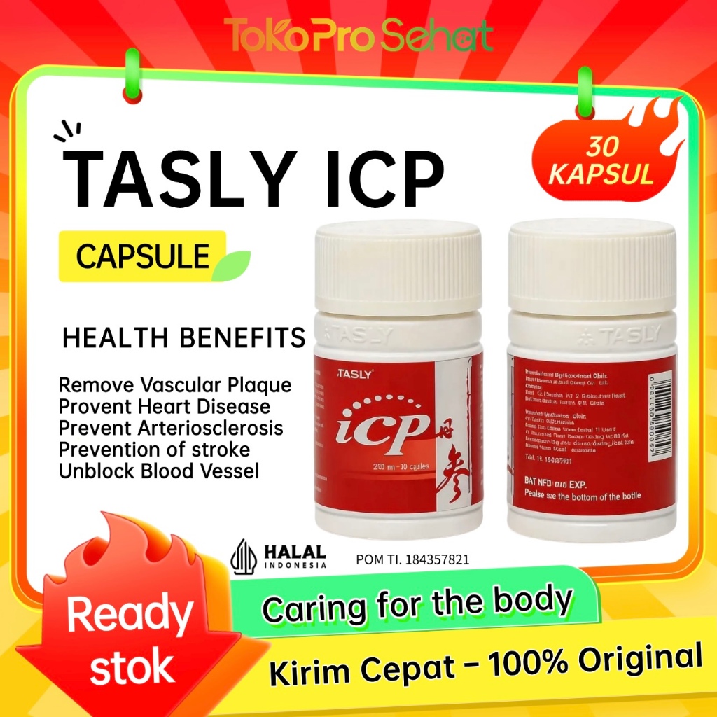 ICP CAPSULE - TASLY DANSHEN -100% ORIGINAL  - ISI 30 KAPSUL(1 Botol)- OBAT HERBAL JANTUNG STROKE HIP