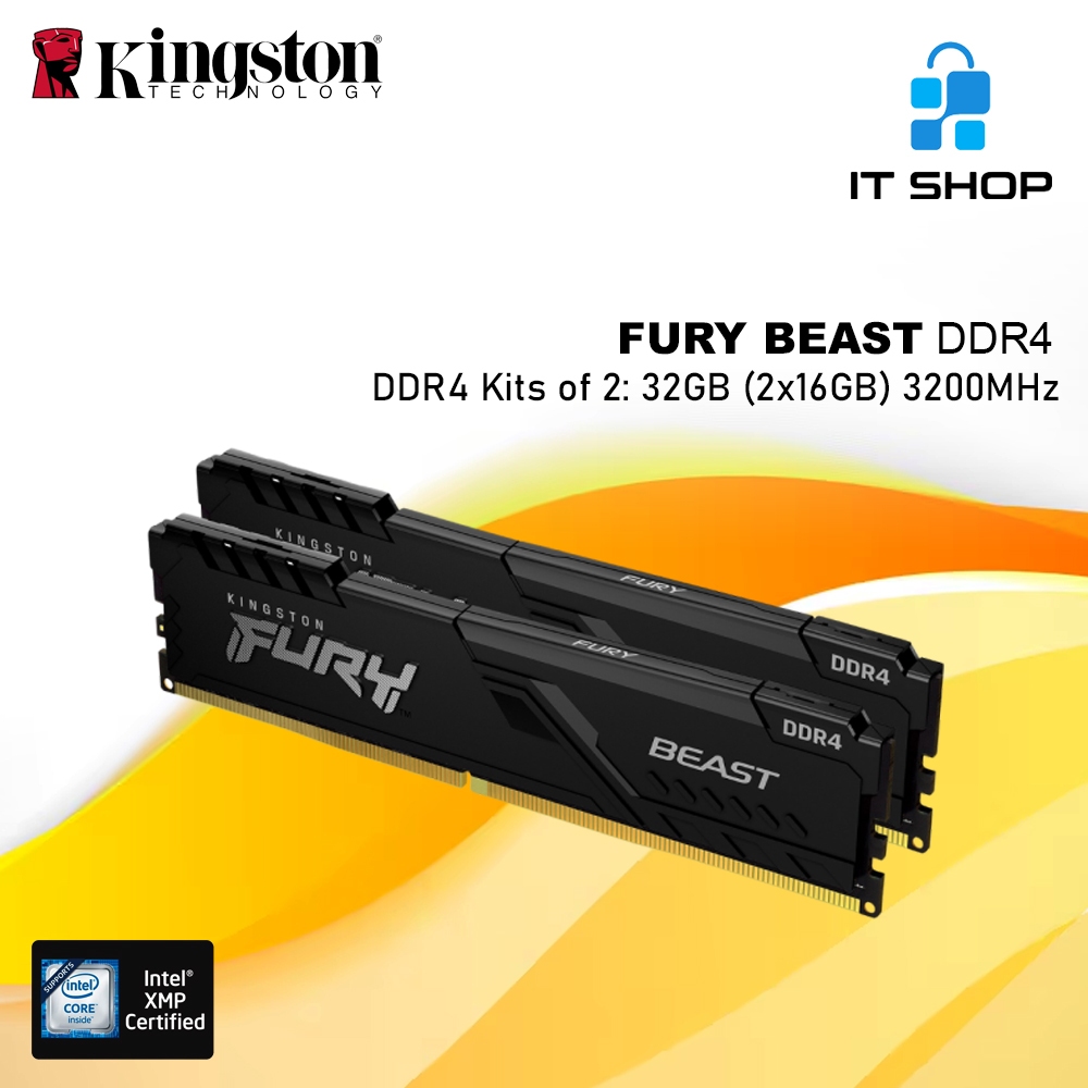 Kingston FURY BEAST DDR4 32GB (16GB x 2) 3200mhz