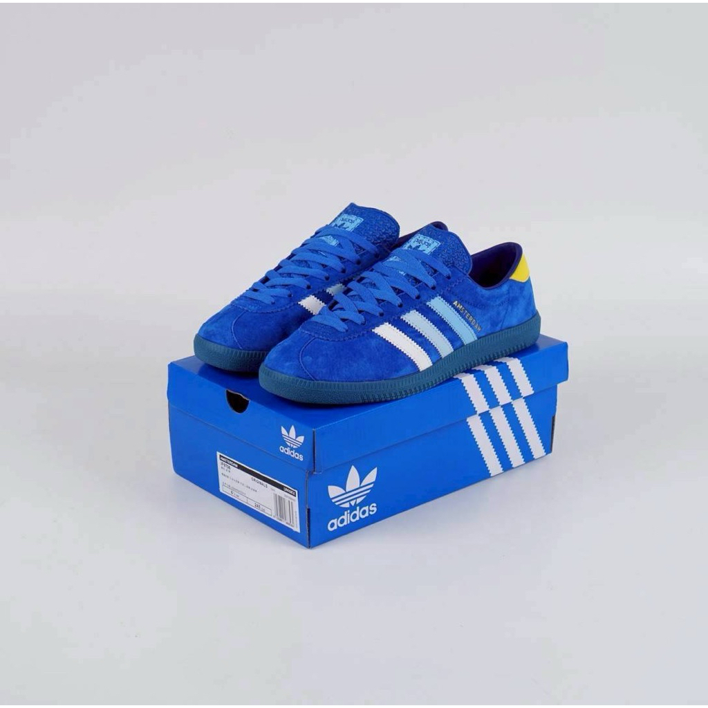 ( BDGSNKRS ) Sepatu Adidas Amsterdam City Series Blue Yellow